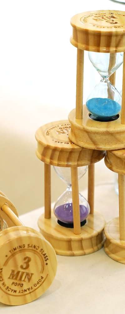 PopoFancy Timing Natural Wood Sand Timer 3 Minutes
