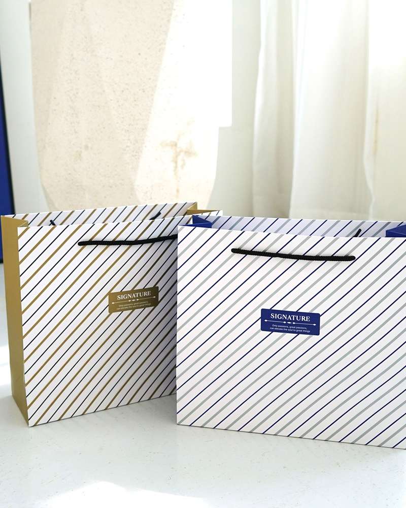 PopoFancy Signature Paper Shopping Bag Medium 5-Pack