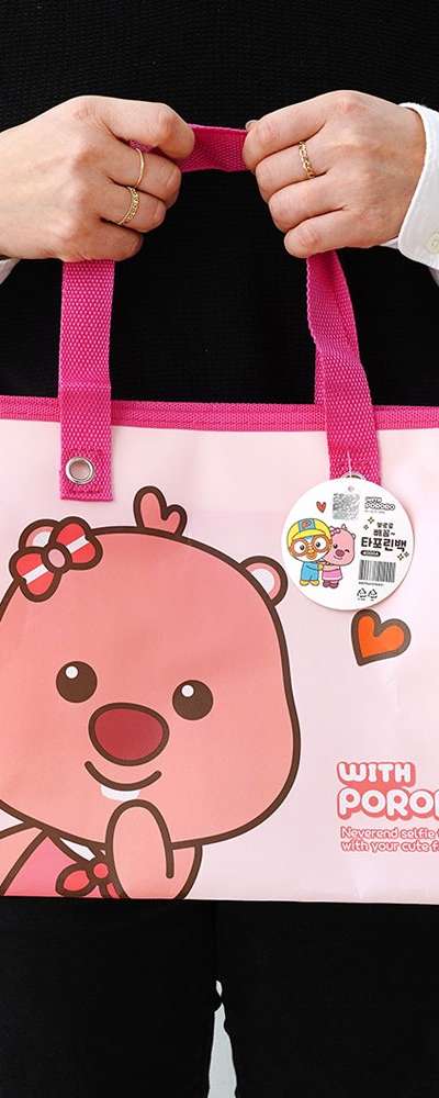 Pororo Peeking Tarpaulin Bag 2-Pack by Popofancy 4000