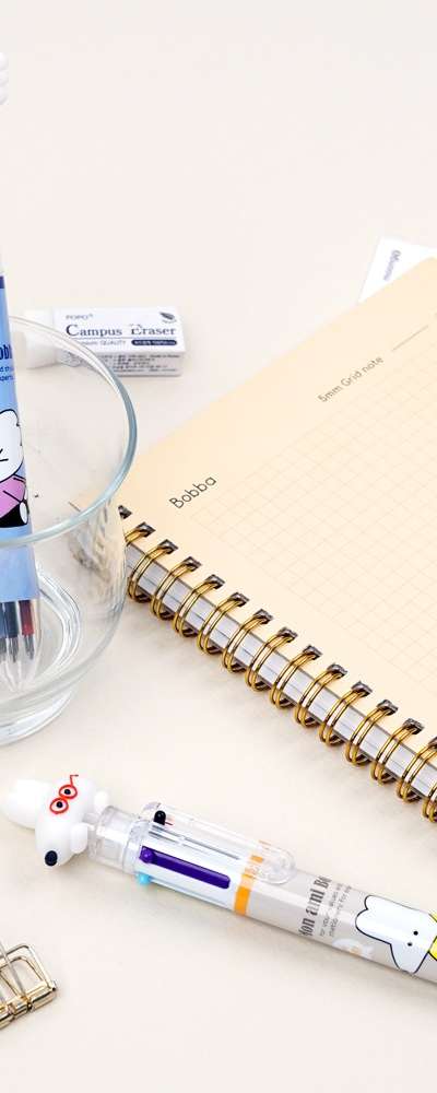 PopoFansy 1500 Boba Mascot 6-Color Ballpoint Pen Set of 3