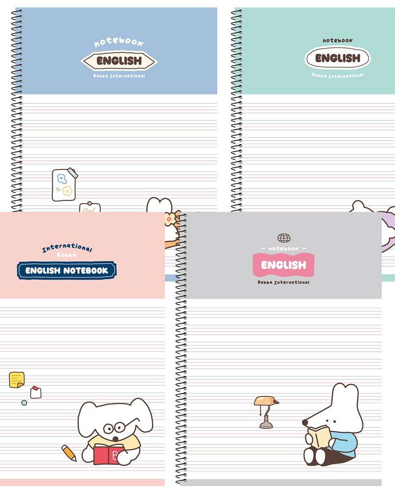 PopoFancy 1000 Boba Spring English Notebook 10 Books