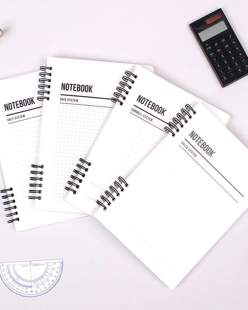 Popofancy 3000 Double Spring A5 PP Notebook Set of 4