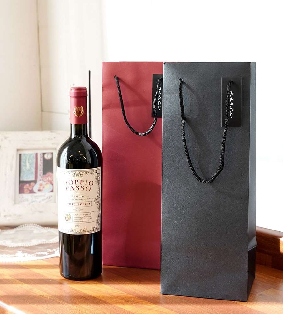 PopoFancy Merci Wine Shopping Bag 10-Pack
