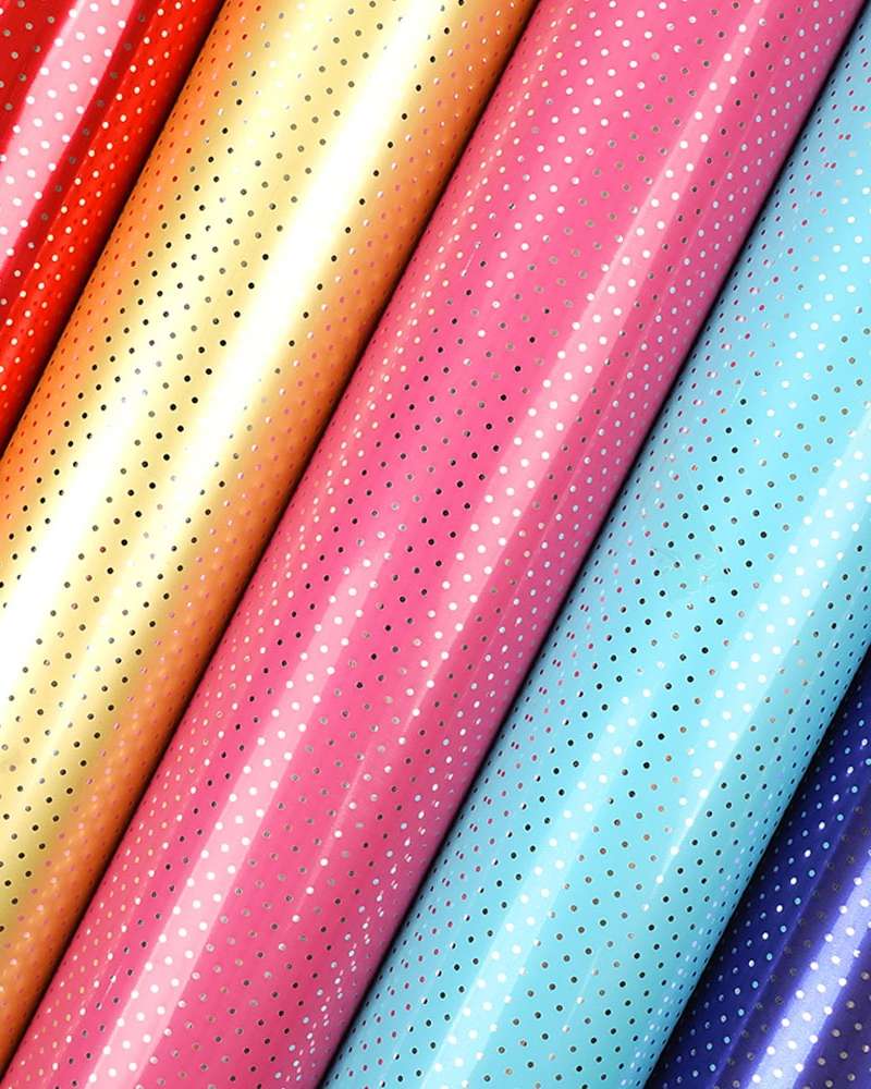Popofoncy Small Dot Vinyl Coated Roll Wrapping Paper