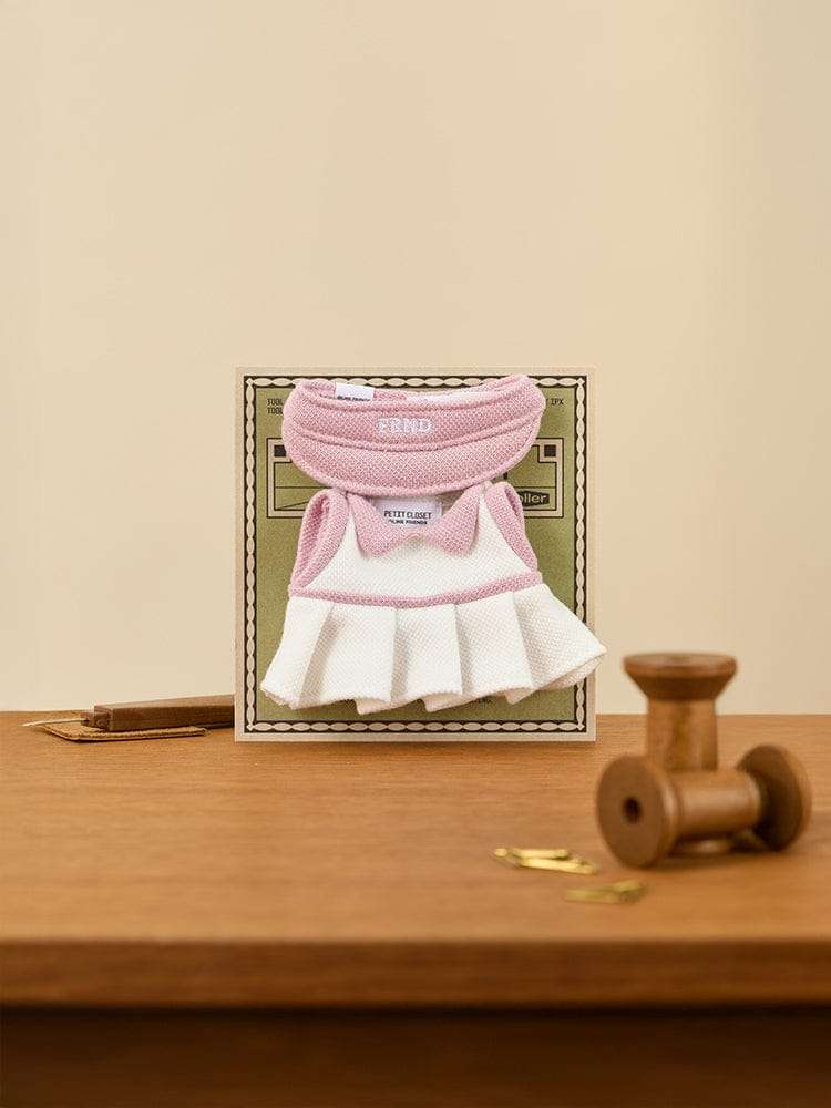 LINE Friends Petit Closet White Pleated One-Piece