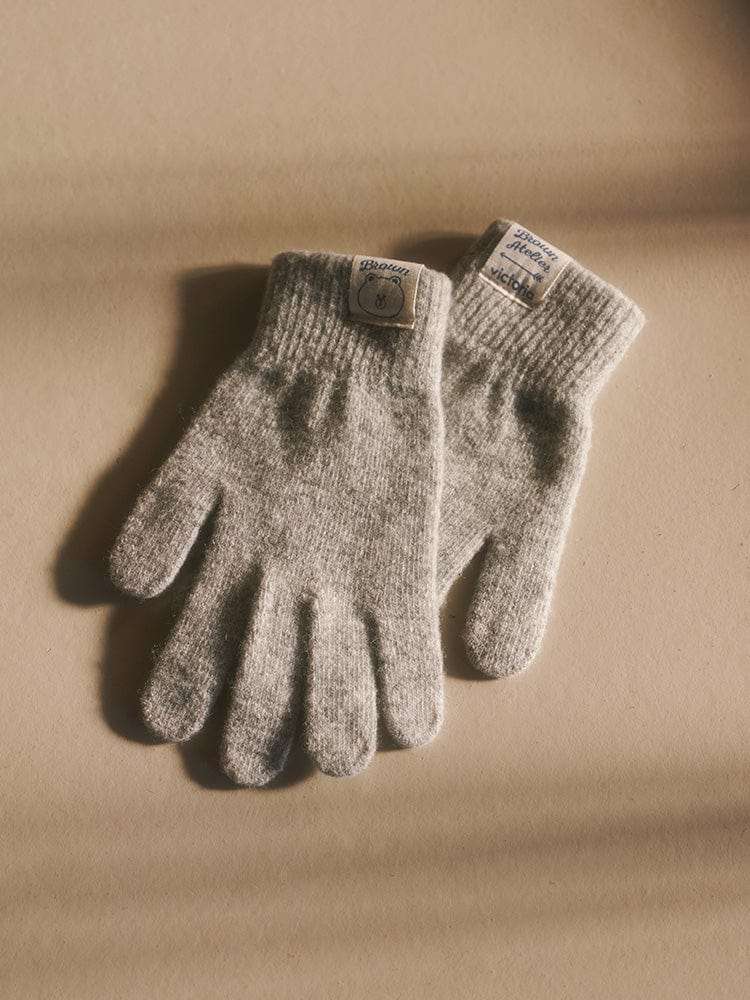 LINE FRIENDS Brown Knit Gloves