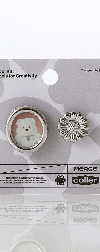 COLLER×MERGE メタル フォト スティコン セット フラワー