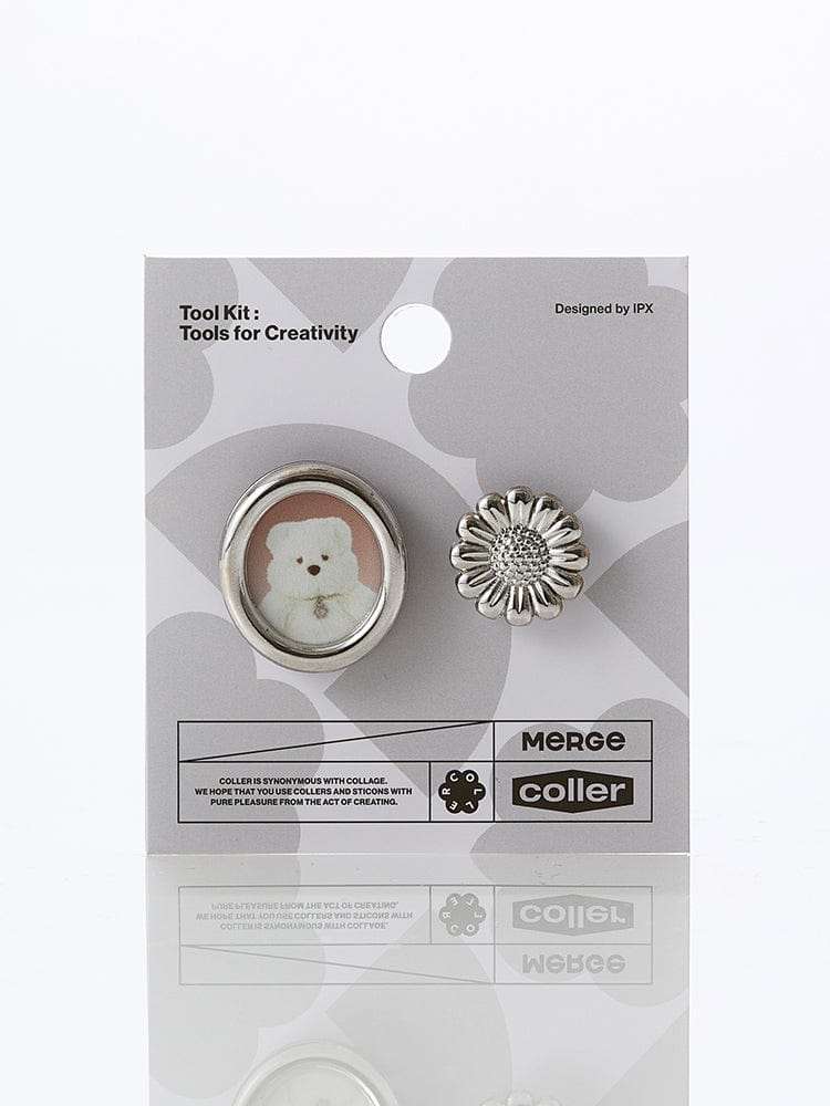 COLLER X MERGE Metal Photo Stickon Set Flower