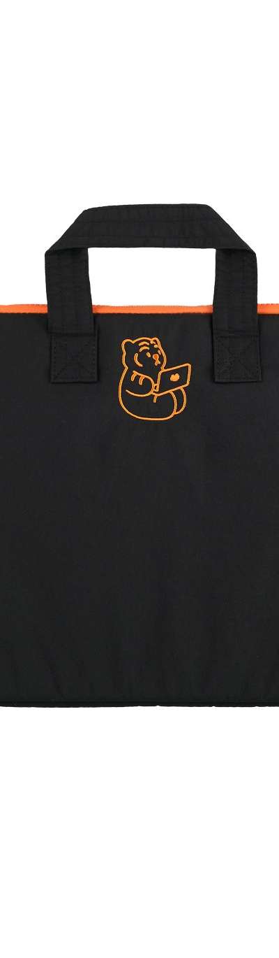 Sitting Tiger Notebook iPad Strap Pouch Black