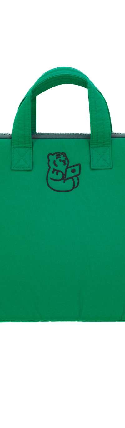 Sitting Tiger Notebook iPad Strap Pouch Green