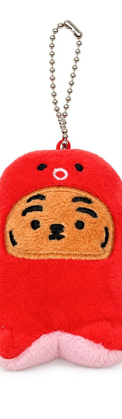 Octopus Sausage Tiger Chubby Plush Keyring
