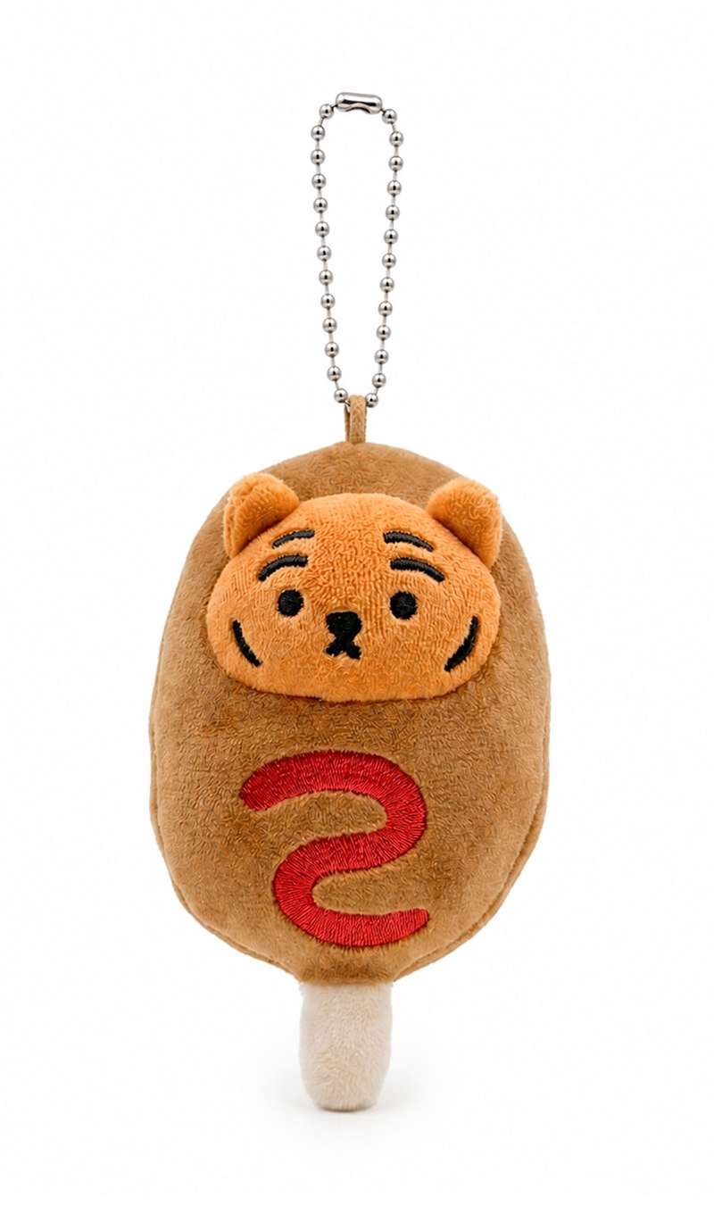 Hot Dog Tiger Ddung-rang Character Plush Keyring