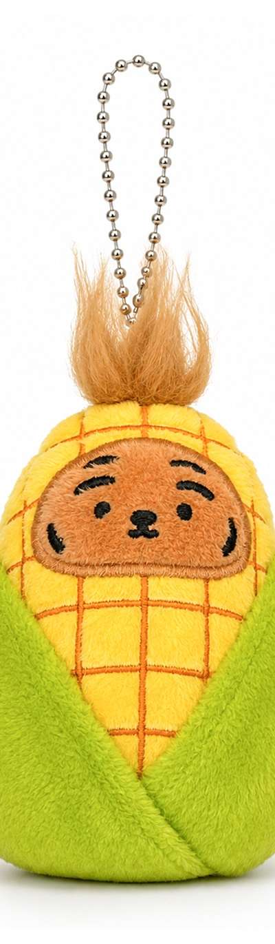 Corn Tiger Chubby Character Plush Keyring