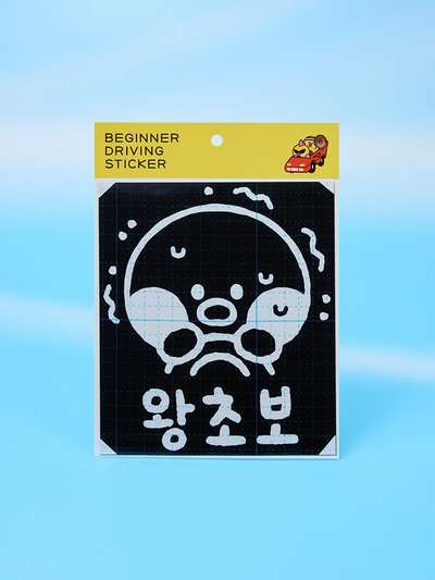 LINE FRIENDS Minini World Sally Newbie Driver Car Sticker