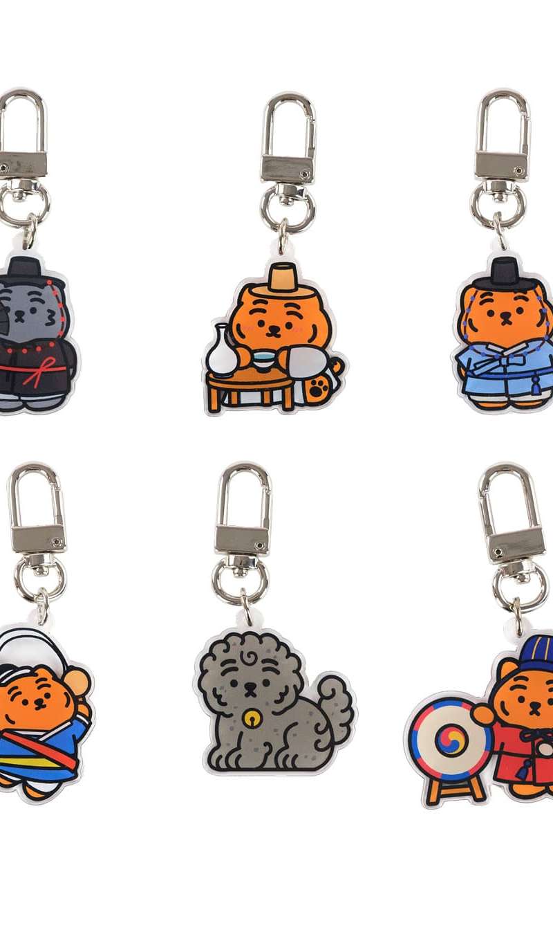 Korean Ddungrangi Acrylic Keyring 6 Types