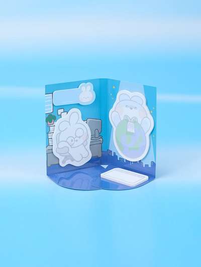 LINE Friends Mini Ni World Cony Ni Adhesive Memo Pad