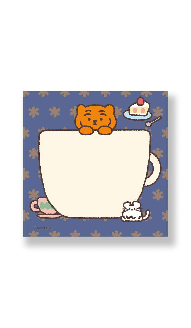 Coffee and Chubby Sticky Memo Pad