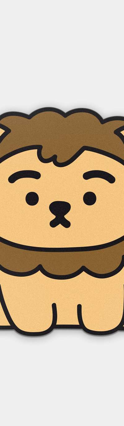 Sitting Lion PVC Mouse Pad