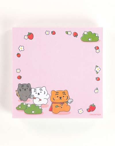 Strawberry Hunting Chubby Lang Sticky Note Pad