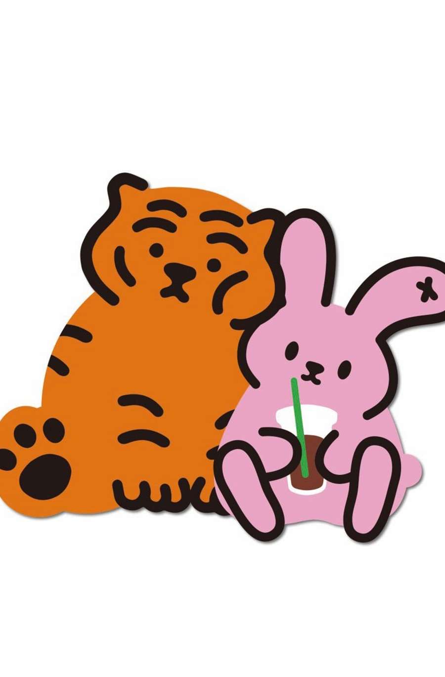 Chubby and Ah Ah Formee Big Removable Sticker