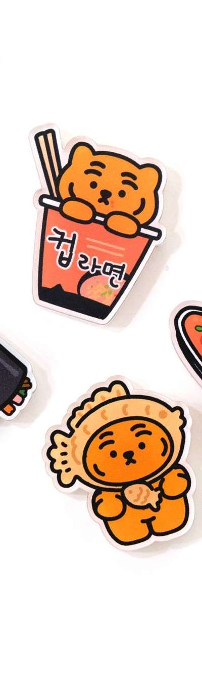 Ttonglang Tour Korean Food Acrylic Magnet Set of 4