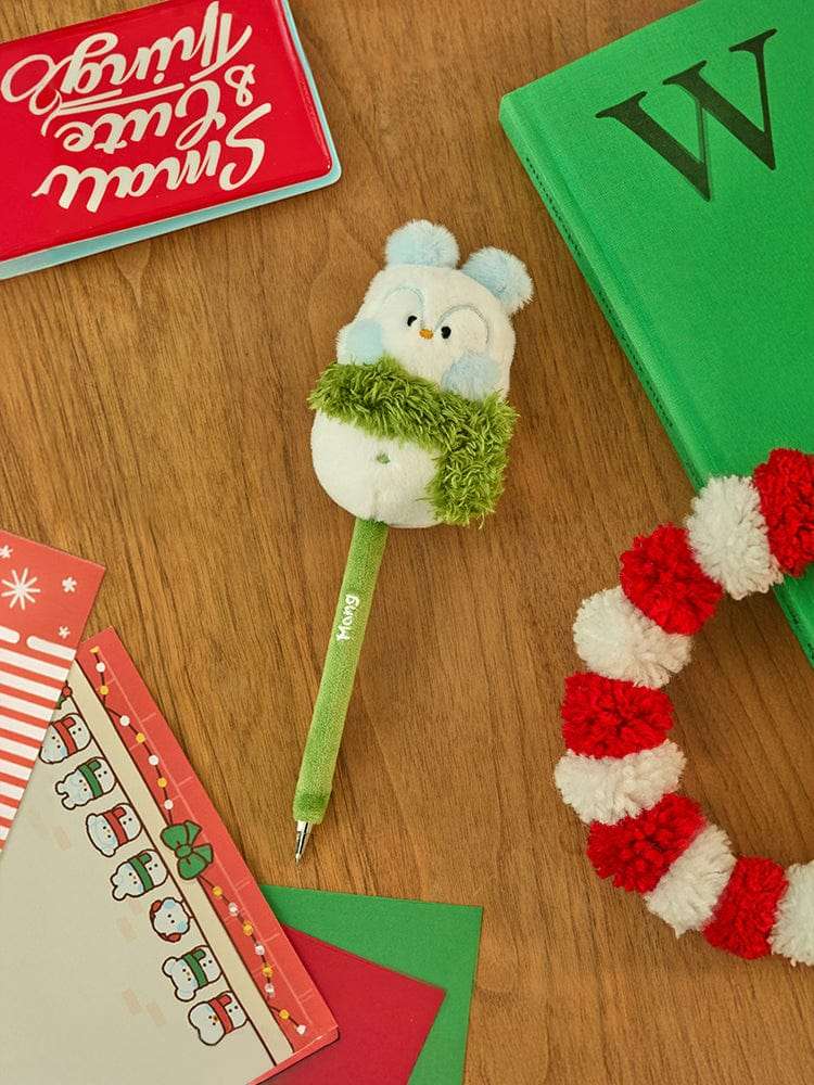 BT21 MANG Mini Minini Petit Holiday Snowman Figure Gel Pen