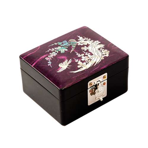 Purple Plum Hanji Turtle Jewelry Box