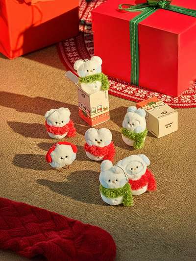 BT21 Mini Minini Petite Holiday Snowman Random Plush Keyring