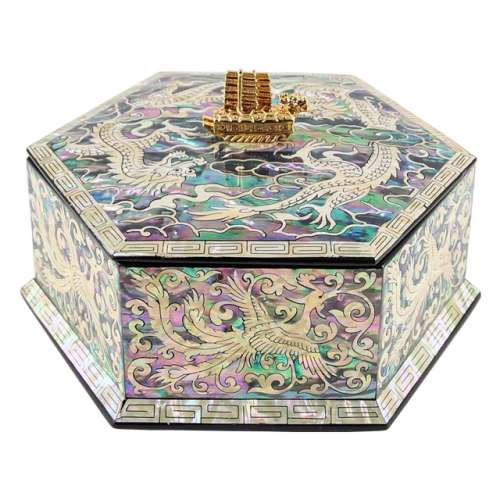 Geobukseon Mother-of-Pearl Hexagonal Multi-Purpose Storage Box
