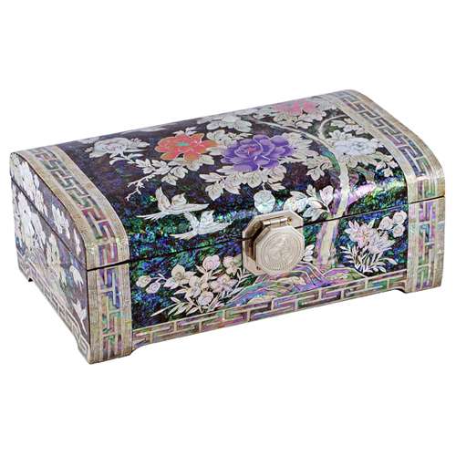 Peony Tree Two-Tier Rounded Floor Jewelry Box by Park In-ho