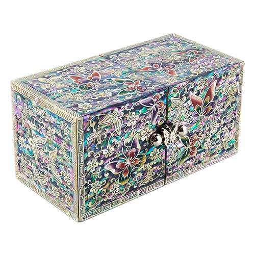 Butterfly Double Shell Jewelry Box (Medium, Small) - Work by Oh Myung-ho