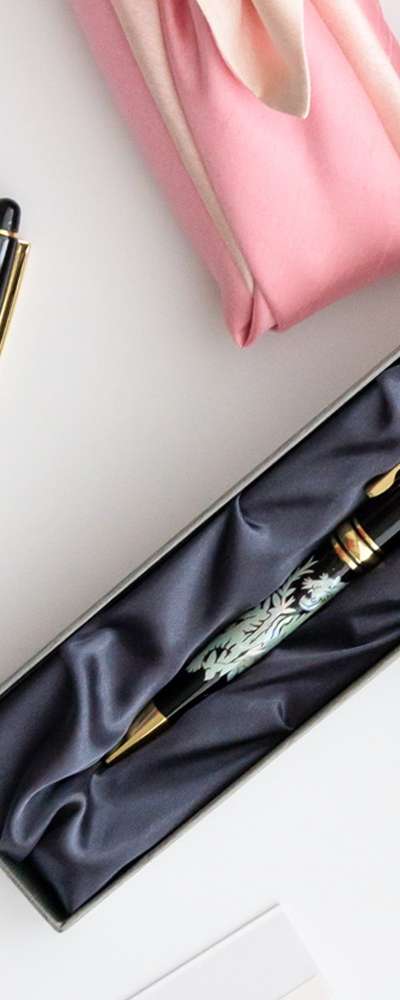 螺鈿漆器 貝殻ボールペン 高級 ギフト用 伝統記念品 外国人向けギフト 刻印対応
