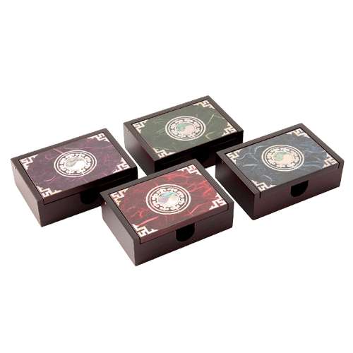 Taegeuk Pattern Hanji Business Card Case (Purple, Green, Red, Blue)