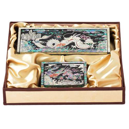 [Crane][Dragon] Automatic Right-Angle Business Card Holder and Writing Utensil Set