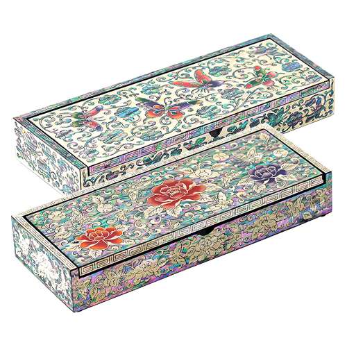 [Butterfly][Peony] Auto Right-Angle Pencil Case—Oh Myung Ho Artwork