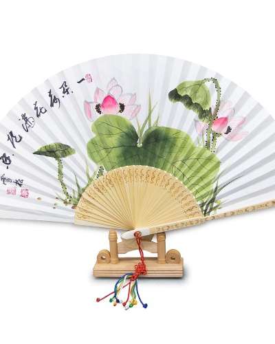 全州民俗扇 韓紙伝統扇-蓮花
