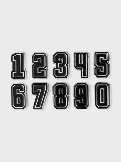Colle Metal Number Sticker Black VER.2