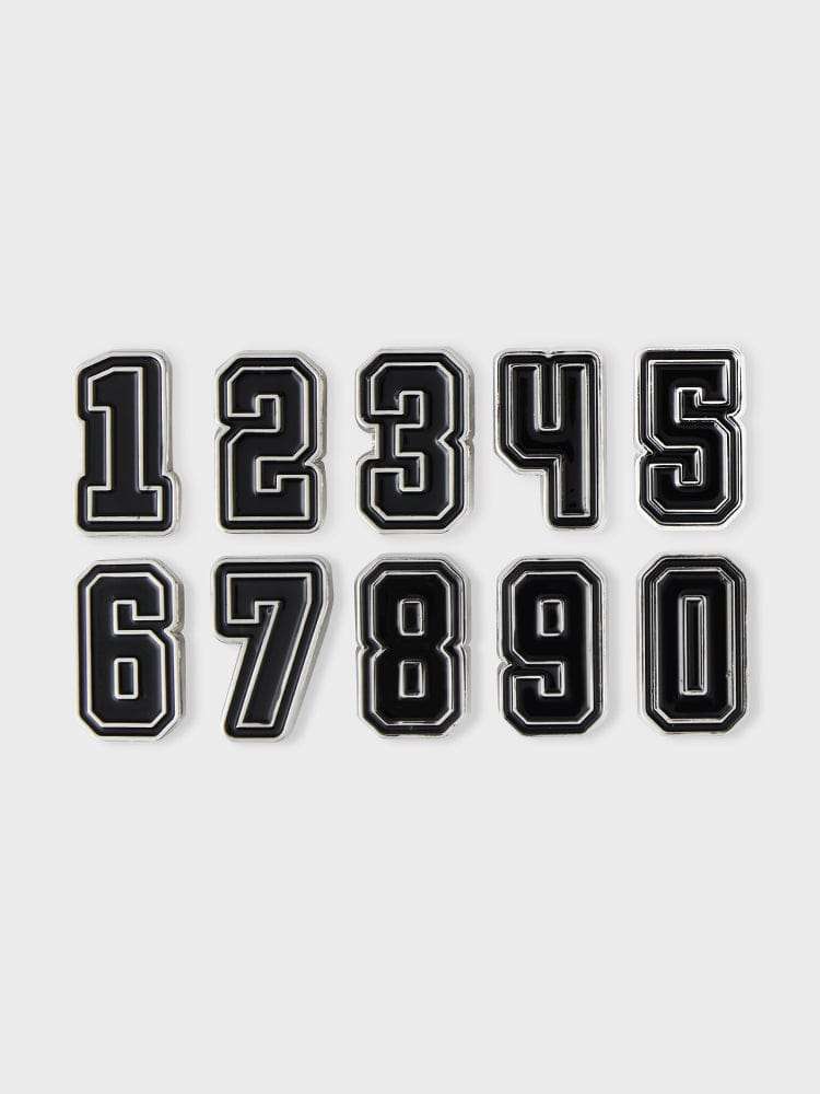 Colle Metal Number Sticker Black VER.2