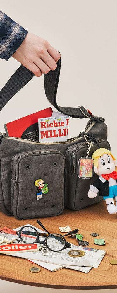 コレ キャンバス ボディバッグ マッドグレー