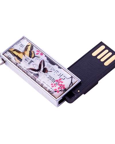 天然貝殻 スイング USB メモリ(03_梅花蝶)-8G