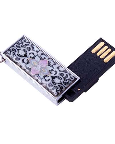 天然螺鈿スウィング USB メモリ(04_唐草)-8G