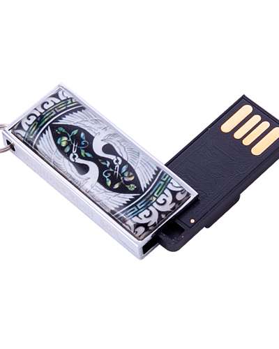 Natural Mother-of-Pearl Swing USB Memory (11_Pair of Cranes)-8G