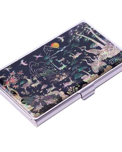Natural Abalone Business Card Case (12_Ten Symbols of Longevity)