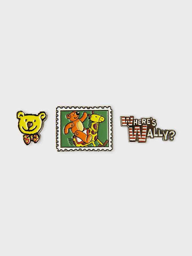 Claw X Where's Wally Metal Sticker Set