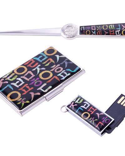 Mother-of-Pearl Business Card Case + Paper Knife + USB 8GB (04_Hangul)