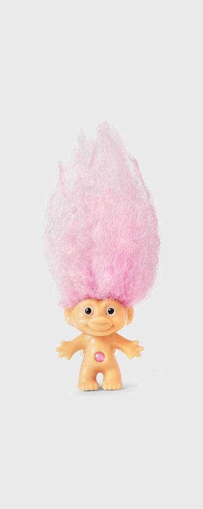 コレ × グッドラックトロール PVC フィギュアスティコン ピンク