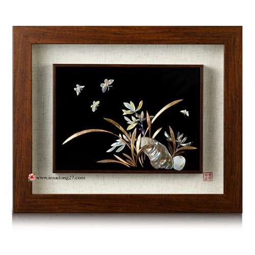 Premium Mother-of-Pearl Wooden Frame - Orchid Extra Large