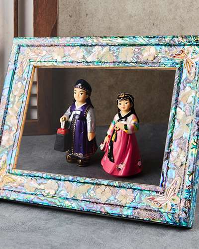 Flower Butterfly Nacre Photo Frame (Square, Park In-ho)