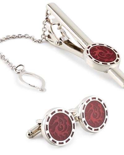 Triquetra Tie Pin and Cufflinks Set