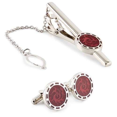 Triquetra Tie Pin and Cufflinks Set